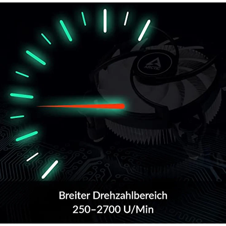 ARCTIC Alpine 17 CO - CPU Kühler, 92 mm PWM-Lüfter, Radial Heatsink, Top Blower, Intel LGA 1700, 4-Pin Anschluss, Kugellager für Dauerbetrieb, 250-2700 RPM – Bild 3