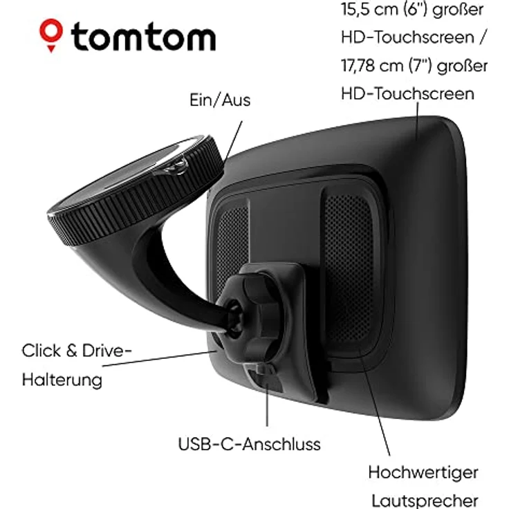 TomTom Go expert Plus 7 Zoll (17,8 cm), LKW-Navigationsgerät mit 32 GB, Wi-Fi-Updates und Sprachsteuerung, schwarz – Bild 6