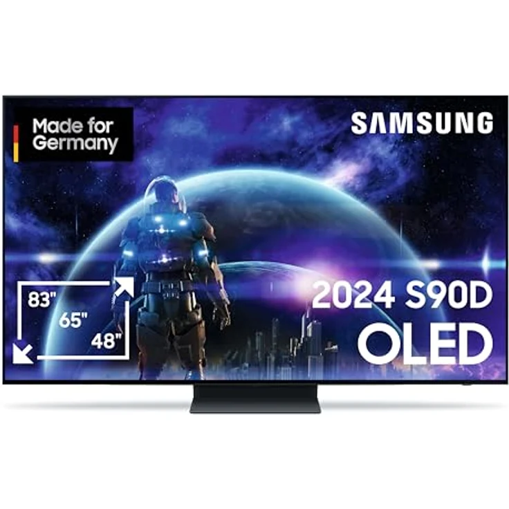 Samsung OLED 4K S90D Fernseher 48 Zoll, TV mit Neural Quantum 4K AI Gen2 Prozessor, OLED HDR+, 4K AI Upscaling, Smart TV, KI TV, GQ48S90DAEXZG, Deutsches Modell [2024] in Schwarz – Bild 1
