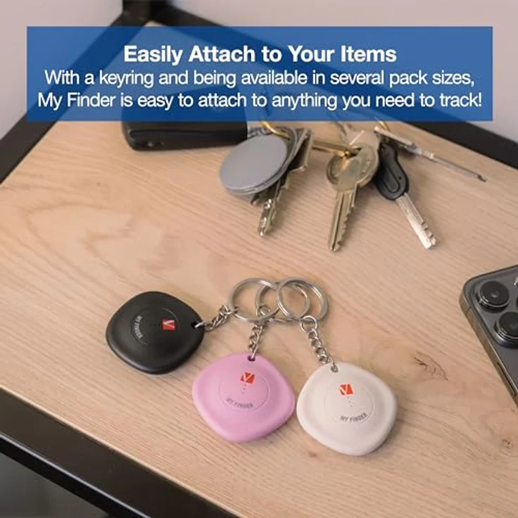 Verbatim My Finder 3er Set, Bluetooth Tracker für Schlüssel, Rucksack, Koffer, Geldbörse und Co, kompatibel mit Apple „Wo ist?“, Schlüsselfinder mit austauschbarer Batterie – Bild 5