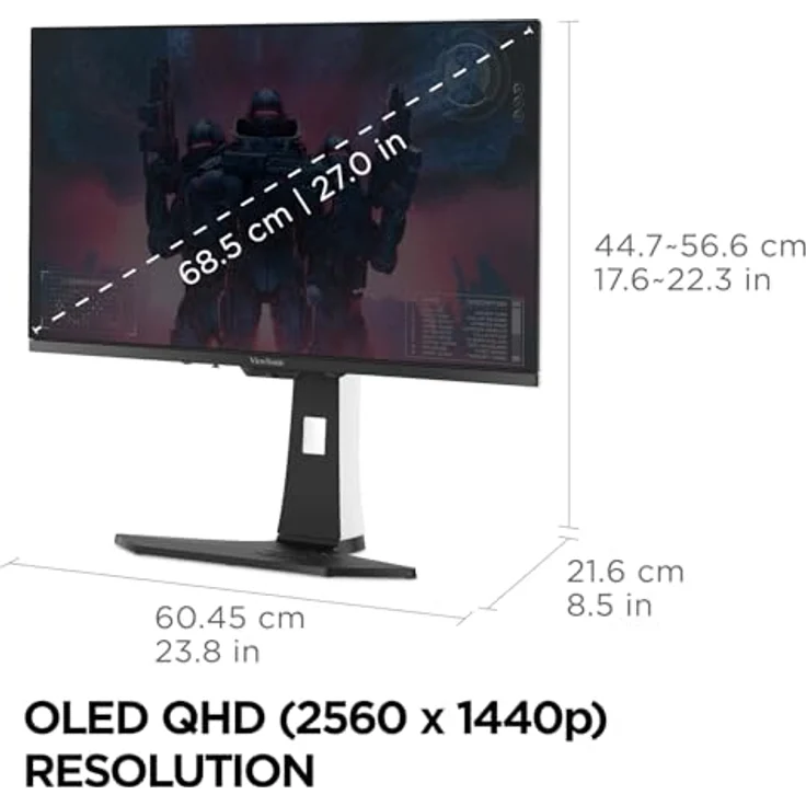 ViewSonic XG272-2K-OLED 67cm (27") WQHD 16:9 OLED Gaming Monitor HDMI/DP/USB – Bild 7