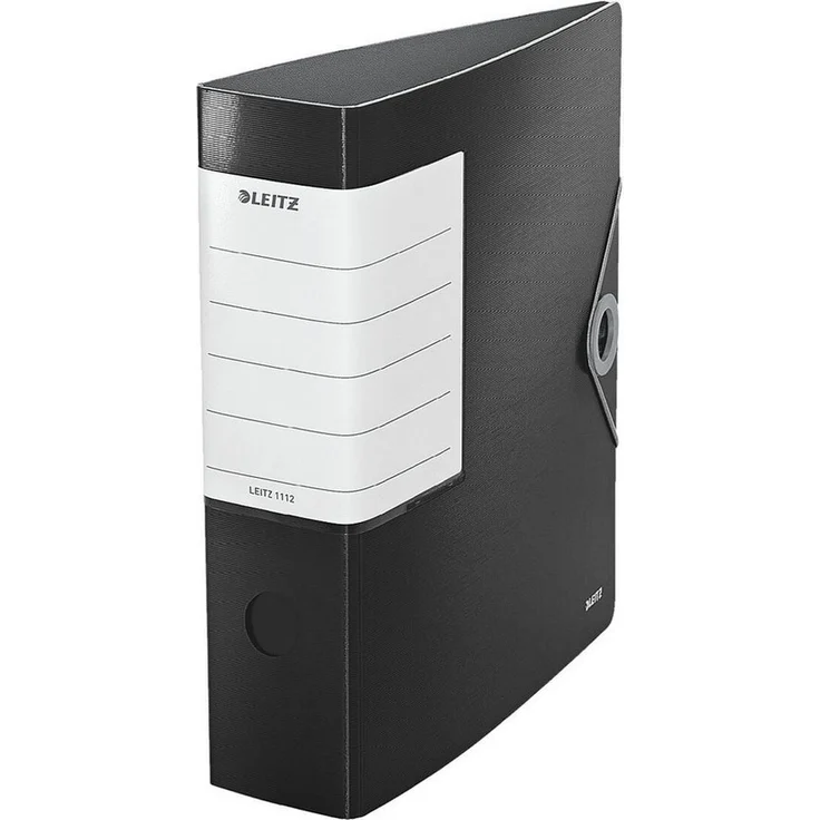 LEITZ Aktenordner 180° Solid 1112, Ordner breit, auswechselbares Rückenschild, A4, Liniendesign, polyfoam – Bild 1