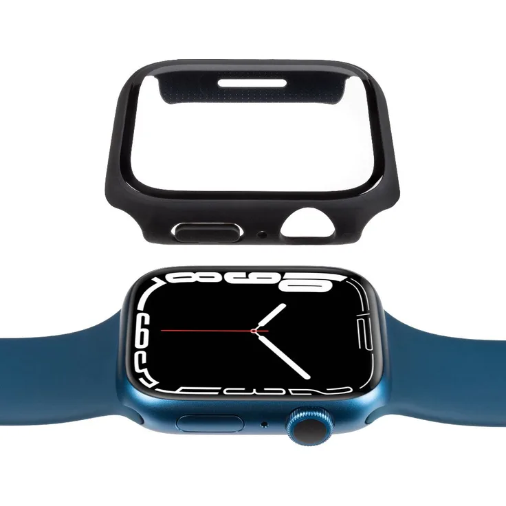Gecko Covers V10A10C1 Hülle für Apple Watch 7 (41 mm), schlankes Design, Schwarz