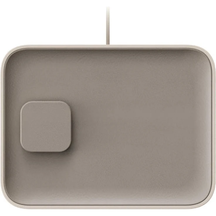 Twelve South Valet Large Qi2 Kabelloses Ladegerät 25W mit USB-C Port und Ablagefach, Taupe