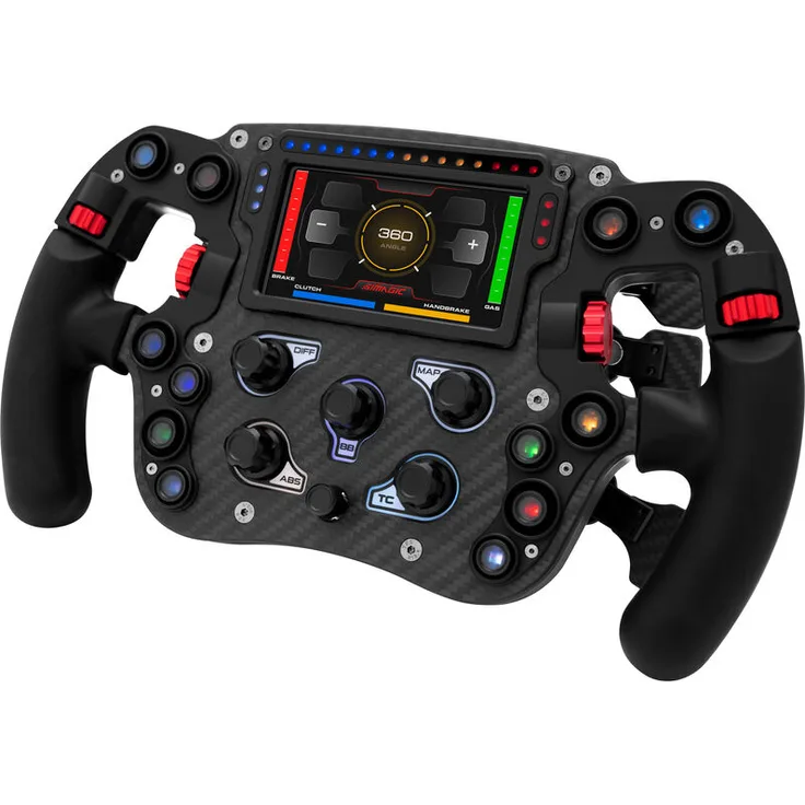 Simagic FX Pro Lenkrad, Racing-Simulatoren Lenkrad mit 4,3-Zoll-LCD-Display und RGB-Beleuchtung, schwarz