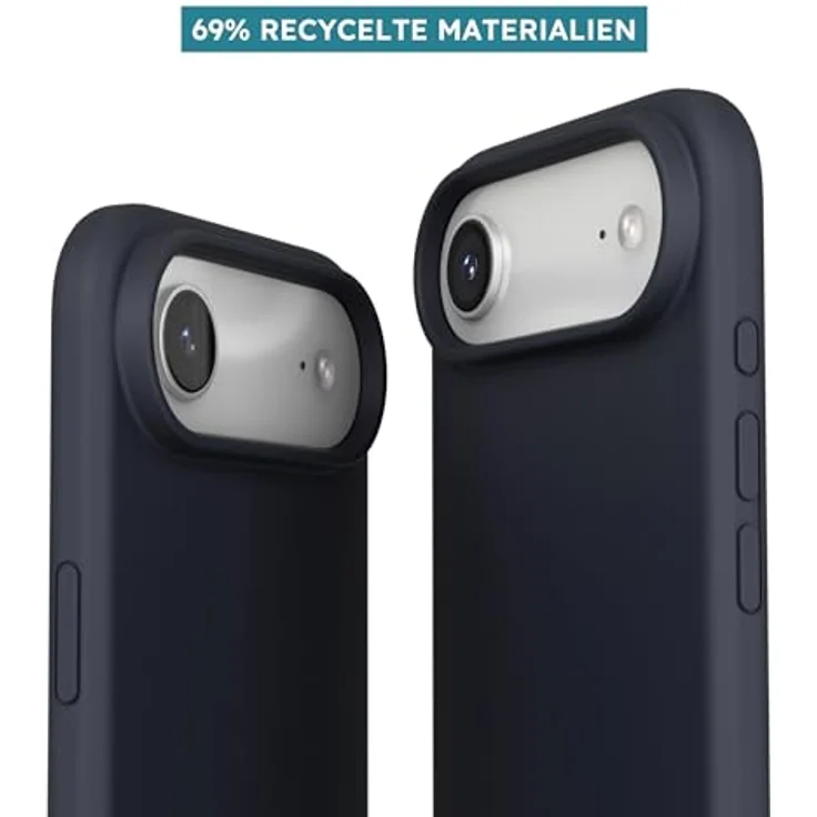 VONMÄHLEN Soft Silicone Case, Handyhülle aus recyceltem Material, kompatibel mit iPhone und MagSafe, mit Mikrofaserfutter und Kamera-Displayschutz, elegant schwarz – Bild 4