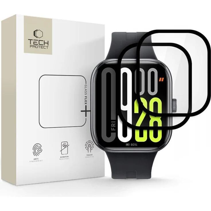Tech-Protect Glass Flex+ Hybridglas 2-pack für Xiaomi Redmi Watch 5, 7H Härte, ultradünn, schwarz