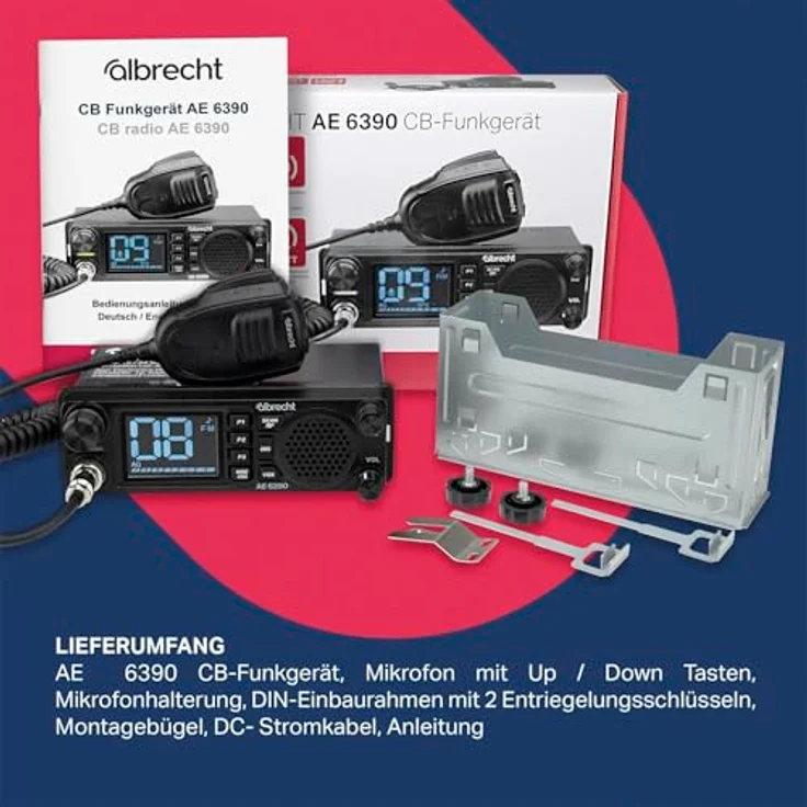 Albrecht AE 6390 CB 12639, Multinorm CB-Funkgerät mit 2,4" Display und VOX Freisprechfunktion – Bild 4