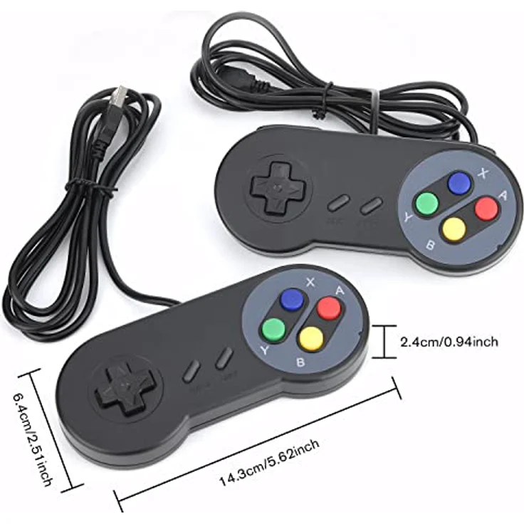 Rii Gaming GP100-2X USB Gamepad Controller, 2er Set, kompatibel mit PC (Windows, Mac, Linux) und Raspberry Pi, ideal für Retrogaming, 1,5 Meter Kabel, Plug-and-Play – Bild 5