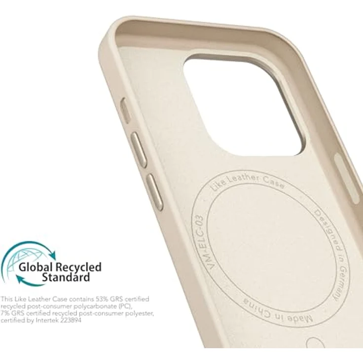 Vonmählen Like Leather Case Cover für Apple iPhone 16 Pro Max, cremefarben, versandkostenfrei – Bild 5