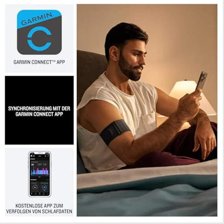 Garmin Index Sleep Monitor L/XL, Schlafarmband mit Sleep Score und HFV Status, Schwarz – Bild 5