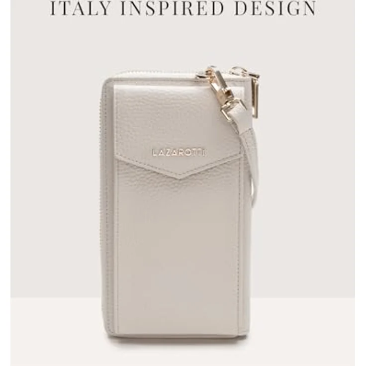 Lazarotti Bologna Leather Smartphone-Hülle, Leder mit 16 Kreditkartenfächern, schwarz – Bild 7