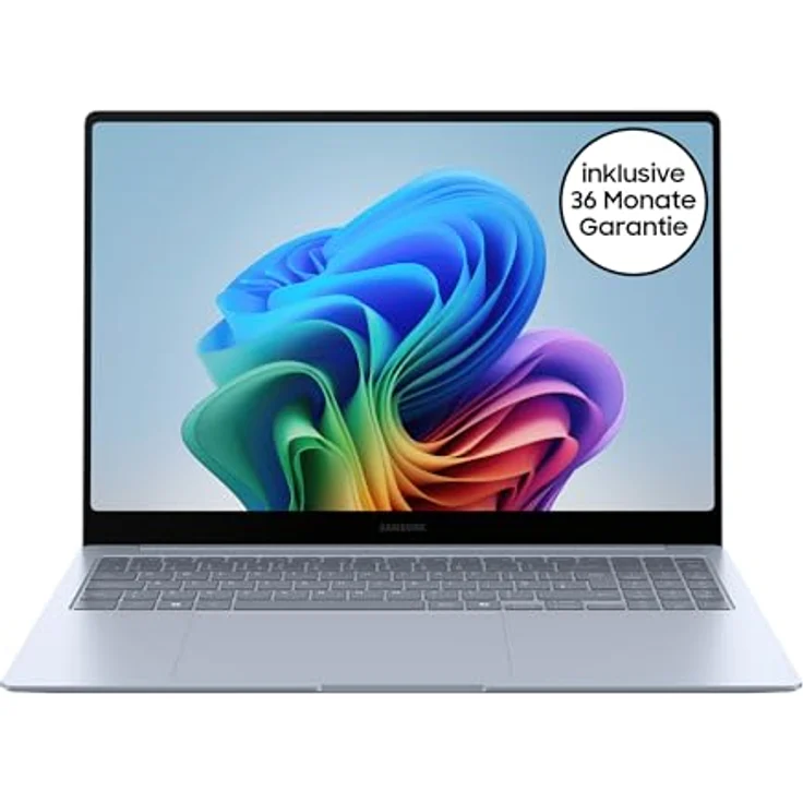 Samsung Galaxy Book4 Edge Galaxy AI-Laptop, 16-Zoll-Display, 16GB RAM, Snapdragon X Elite Prozessor, Notebook 512GB Speicher, Copilot, Sapphire Blue – Bild 1