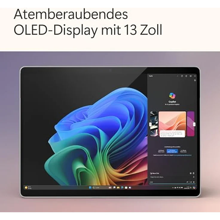Microsoft Surface Pro | Copilot+ PC | 13” OLED Touchscreen | Snapdragon® X Elite | 16GB RAM | 512GB SSD | neuestes Modell, 11. Edition | Platin – Bild 3