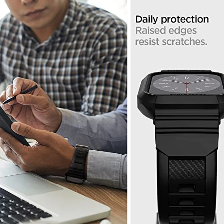 Spigen Rugged Armor Pro für Apple Watch Series 4-5-6 44mm Schwarz – Bild 6