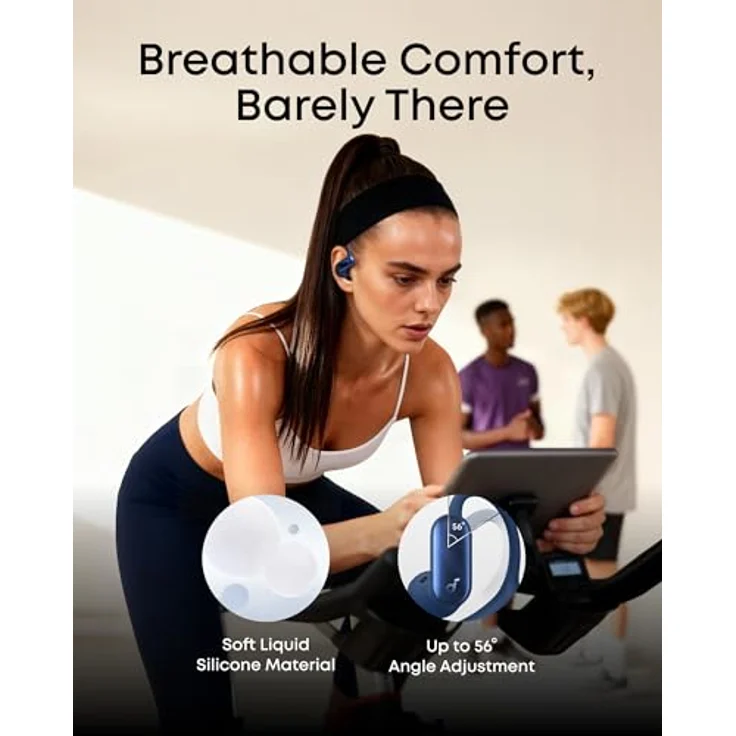 soundcore AeroFit 2 Pro, Kopfhörer in Blau mit hoher Klangqualität und komfortablem Sitz – Bild 3