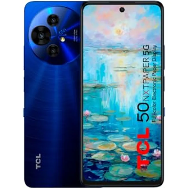 TCL 50 NXTPAPER 5G Smartphone, 5G, 17,7 cm (6,8 Zoll), höherer Augenkomfort, 256 GB, Dual-SIM, 50-MP-Kamera, Midnight