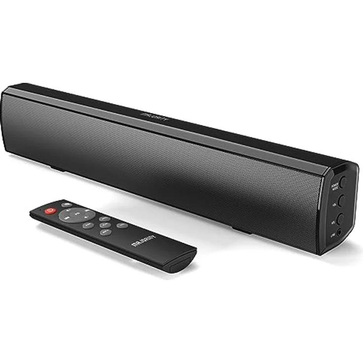 MAJORITY Bowfell Soundbar für TV Geräte | Bluetooth PC Soundbar | 50W 2.0 Stereo TV Lautsprecher für Fernseher | 39cm Soundbar PC | Mini Soundbar TV | Sound Bar & Fernbedienung (Schwarz) – Bild 1