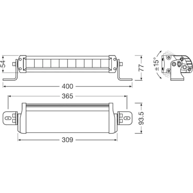 Osram Auto LEDDL103-SP LEDriving LIGHTBAR FX250-SP LED vorne (B x H x T) 309 x 77 x 93.5mm Schwarz – Bild 6