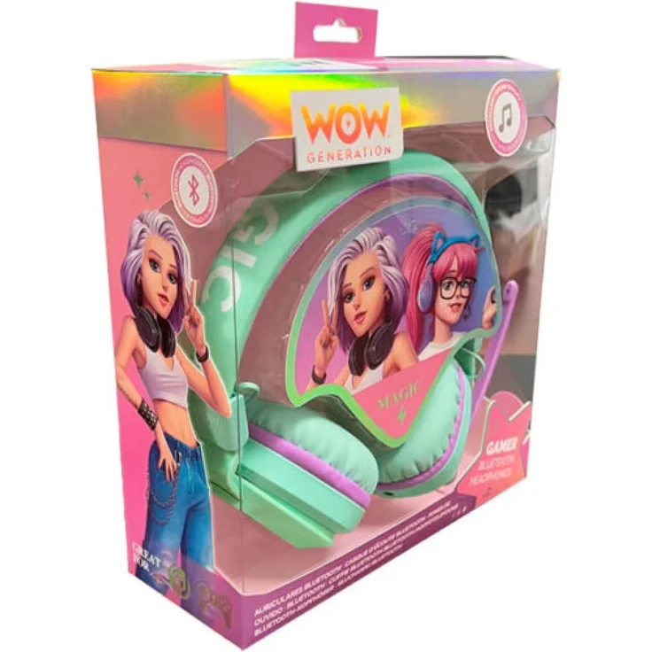 KIDS LICENSING Wow Generation Kabellose Kopfhörer, 5.0-Bluetooth, Mikrofon, 6-8 Stunden Akkulaufzeit, Pink