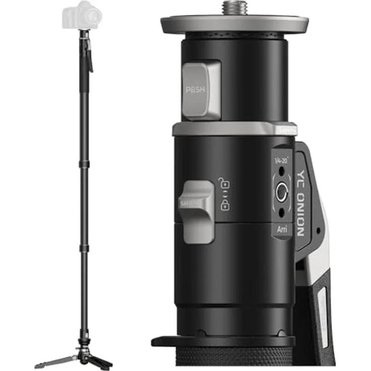 Yc onion Pineta Carbon Fiber Monopod Pro mit Pedal-Stativbasis, 2-teiliges Schnellverschluss-System – Bild 1