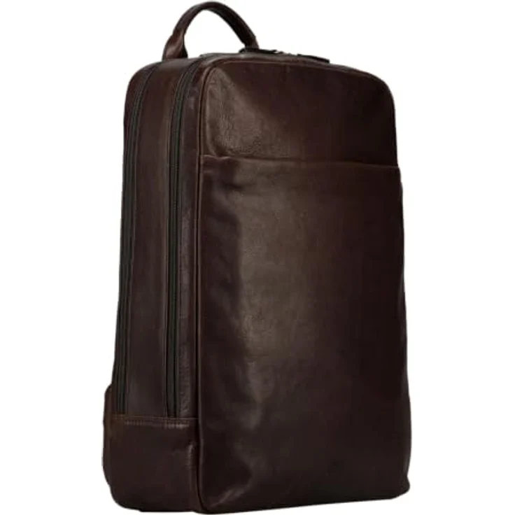 Jost Glasgow Business Backpack 2C Brown, Laptoprucksack mit gepolstertem Laptopfach und RFID-Blocker, dunkelbraun – Bild 2
