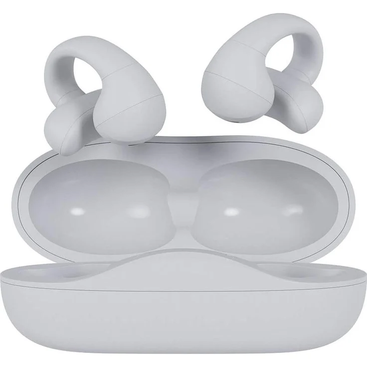Happy Plugs Clip, Kabellose Bluetooth-Ohrhörer mit 20h Akkulaufzeit, Weiss