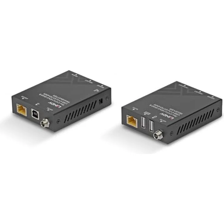 LINDY 39383 KVM HDMI 4K60 CAT.6 Extender USB und Audio auf 70 Meter, Unterstützt 4K HDR und PoC – Bild 2