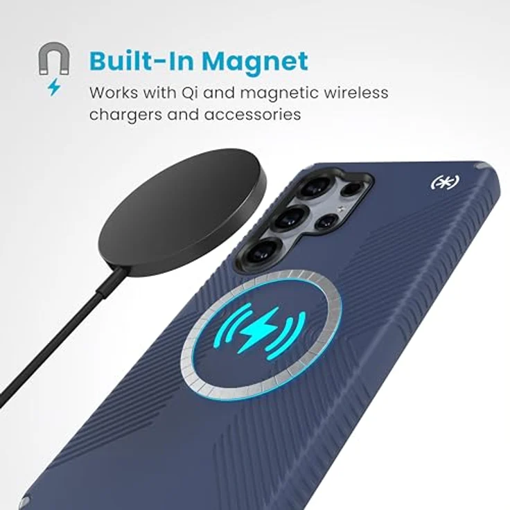 Speck Samsung Galaxy S25 Ultra Hülle – Magnet-Hülle mit 3,5 m Fallschutz, rutschfeste Griffe und verbesserte Tasten – Presidio 2 Grip – Bild 3
