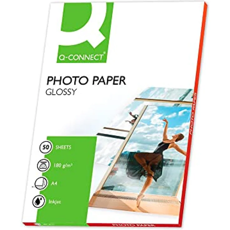 Q Connect 180 gsm A4 Hochglanz-Fotopapier (50 Stück) – Bild 2