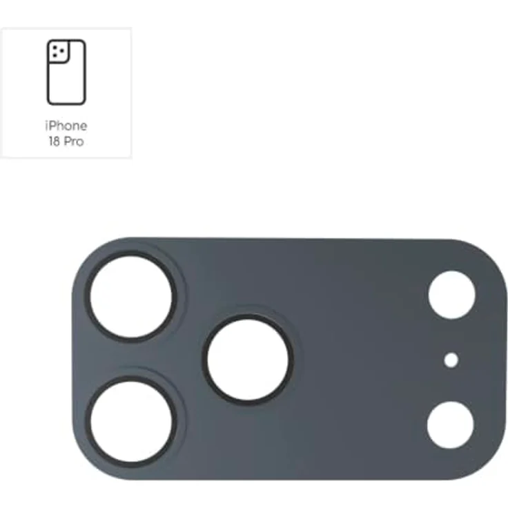 Hama Cam Protect Pro, Kameraschutzglas für Apple iPhone 18 Pro, Dunkelgrau – Bild 2