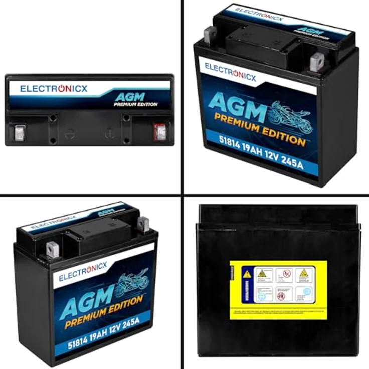 Electronicx AGM Motorradbatterie 19Ah 12V, wartungsfrei, rüttelfest und auslaufsicher für Motorrad, Roller, Quad und ATV – Bild 9