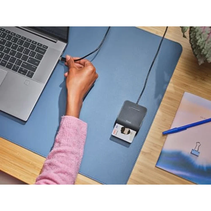 Trust Primo USB-C DNI Kartenlesegerät, FIPS 201 & ISO 7816 konform, Smartcard Reader mit 100 cm Kabel, Schwarz – Bild 2