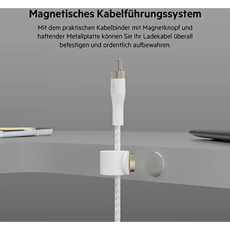 Belkin Pro Flex USB-C- USB-C Kabel Power Delivery 60W 2m weiß CAB011BT2MWH – Bild 4