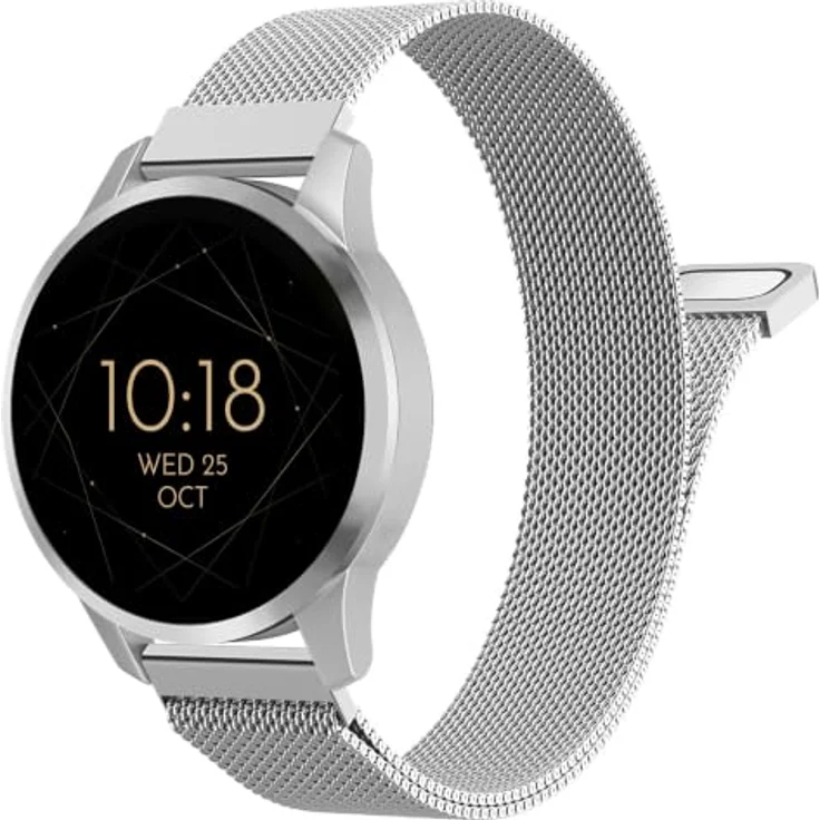 Astorgos 18 mm Metall Armband für Garmin Venu 3S/4 41 mm/2S, Edelstahl Mesh mit magnetischem Verschluss, atmungsaktiv und wasserdicht – Bild 1