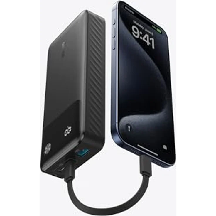 Anker PowerBank 20000mAh 30W Schwarz - Tragbare Ladestation – Bild 3