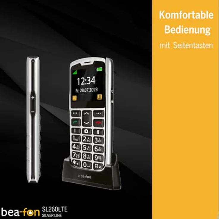 Beafon SL260 4G Smartphone, 5,59 cm (2.2 Zoll), Single SIM, Schwarz-Silber, Bluetooth, Micro SD, 1000mAh Akku – Bild 6