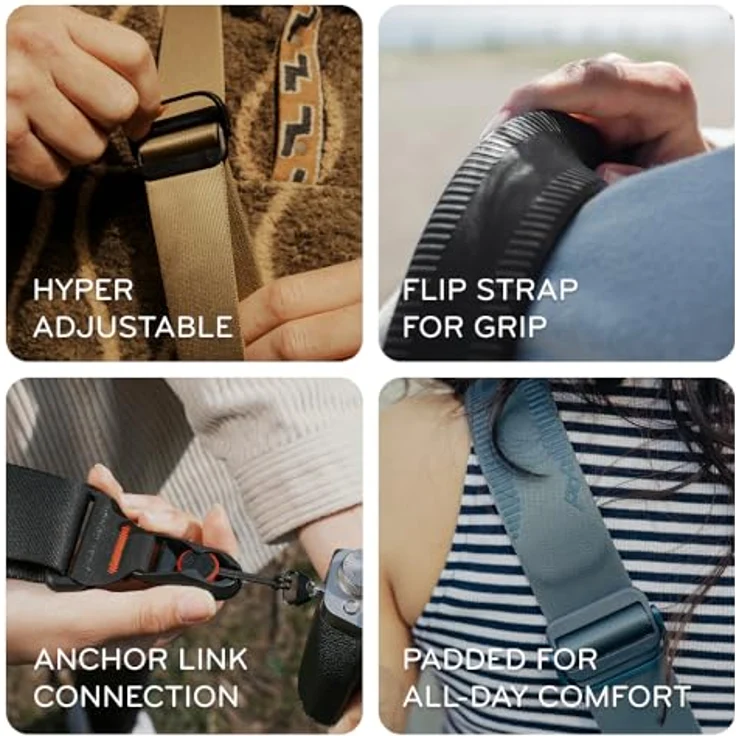 Peak Design Slide Kameragurt, Kelp, konfigurierbar als Schlinge, Nacken- oder Schultergurt, Schnellverschluss, 90.7 kg Kapazität – Bild 3