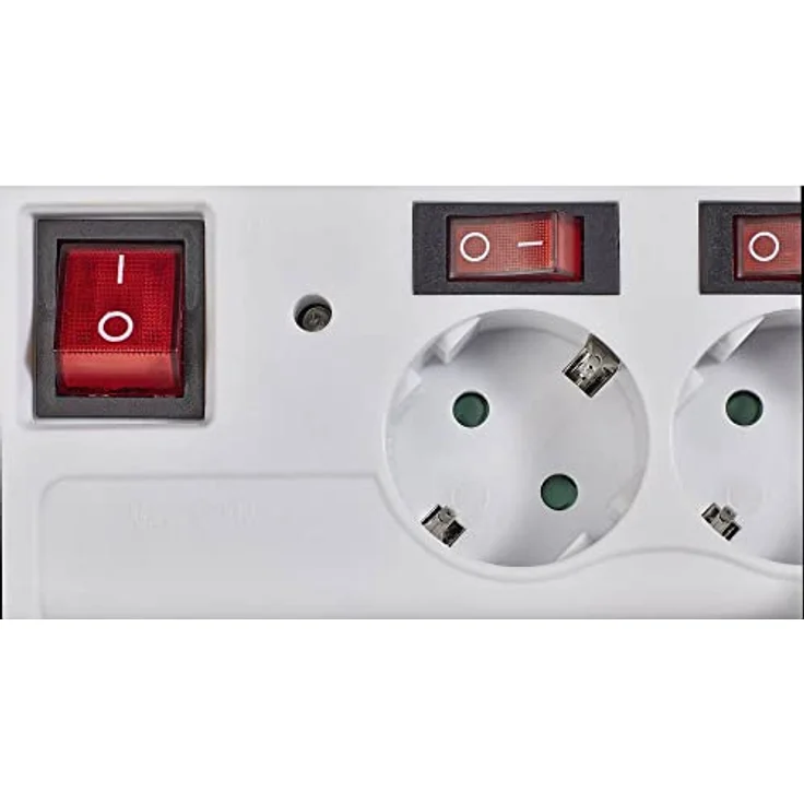 Renkforce Überspannungsschutz-Steckdosenleiste 3er Set, Weiß, 6fach, 1.50 m – Bild 4