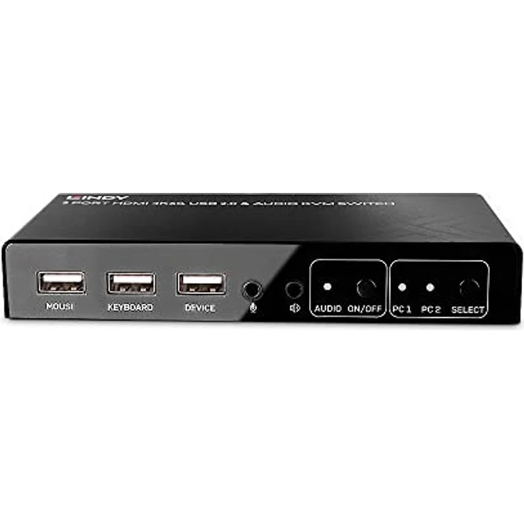 LINDY 32809 HDMI Switch und KVM 4K60, USB 2.0 und 2-Port Audio – Bild 2