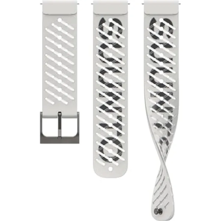 SUUNTO 22 ATH5 Silikon Armband Pearl White S+M - Kompatibel mit Race, Vertical, 9 Peak Pro - Atmungsaktiv, Langlebig, Atmungsaktiv