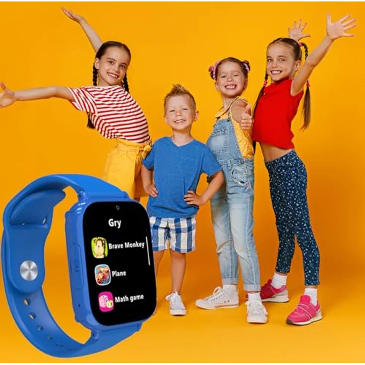 FOREVER Kids Look Me! 3 KW-520 Blau - GPS/LBS/Wi-Fi Standort - SOS Funktion - Anrufe & Video - IP65 Wasserdicht Kinder Smartwatch mit SIM Karte - 1,85” Display – Bild 4