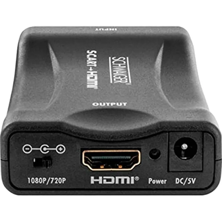 Schwaiger HDMSCA01533 Anschlusskonverter, HDMI-Adapter mit PLUG & PLAY Installation, Schwarz