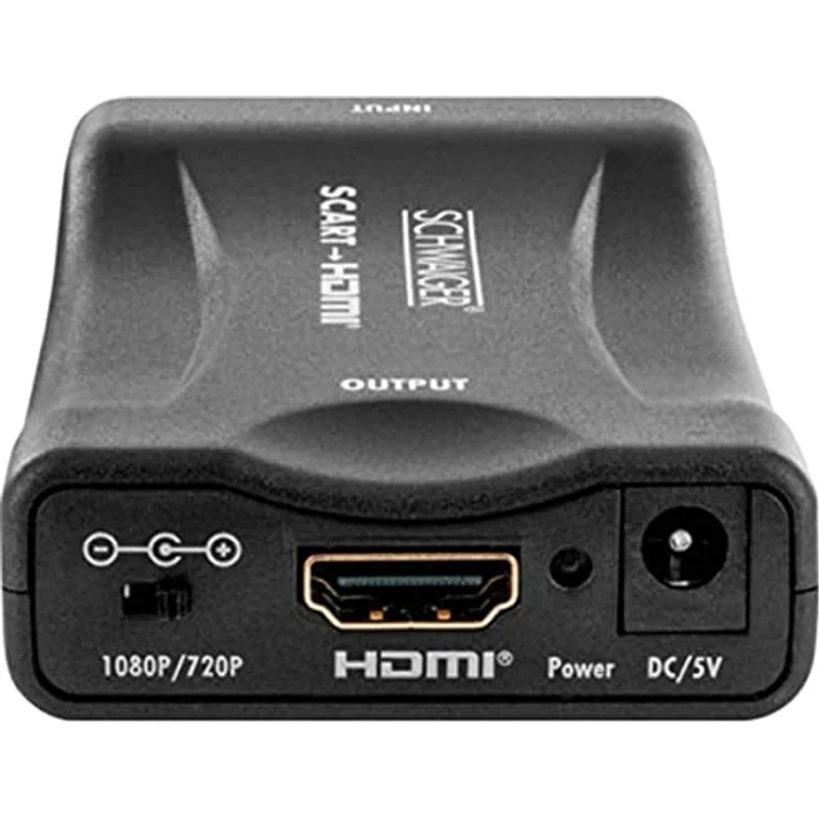 Schwaiger HDMSCA01533 Anschlusskonverter, HDMI-Adapter mit PLUG & PLAY Installation, Schwarz – Bild 1