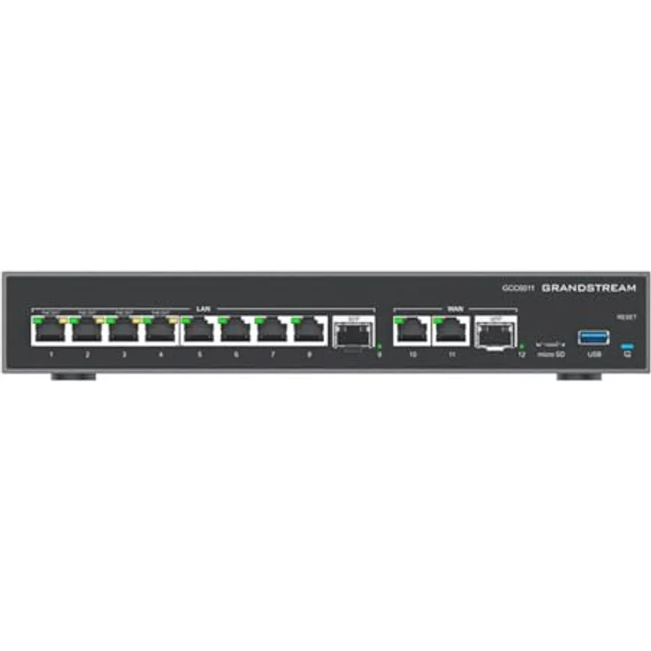 Grandstream GCC6011, Netzwerk Switch mit 12 Ports, integrierter IP-PBX, VPN-Router und Firewall, Schwarz – Bild 4
