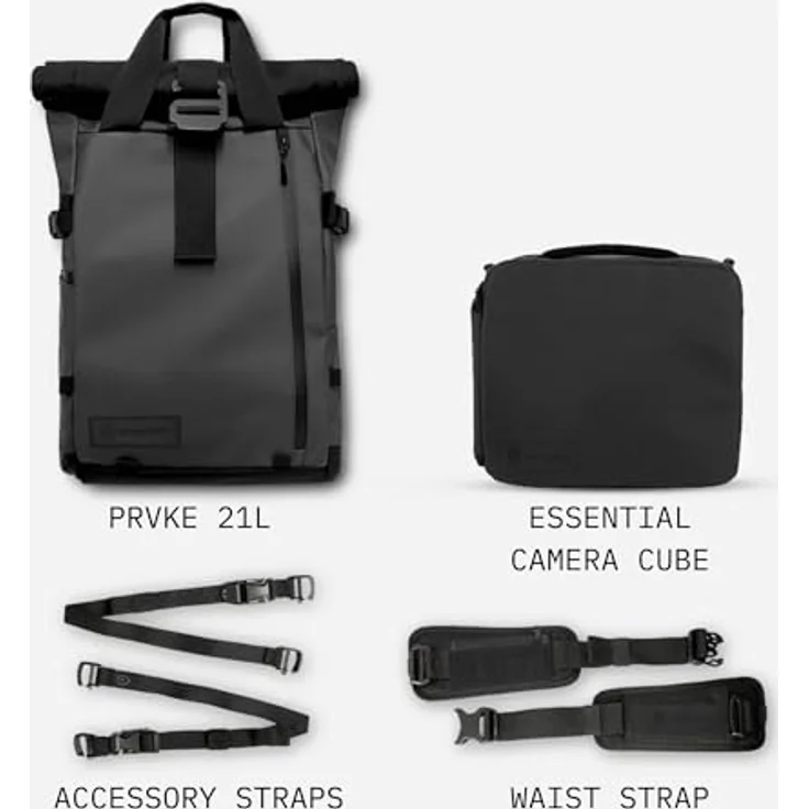 Wandrd THE PRVKE 21 Liter, Fotorucksack mit versiegelten Reißverschlüssen, höhenverstellbarem Rolltop und versteckter Tasche, Beige – Bild 2