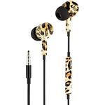 Music Sound | Kopfhörer mit Kabel Fantasy Intra-auriculaires | Kabelgebundener In-Ear-Kopfhörer mit Mikrofon – 3,5-mm-Klinkenstecker – 1,2 m langes, verwicklungsfreies Kabel – Design Animalier