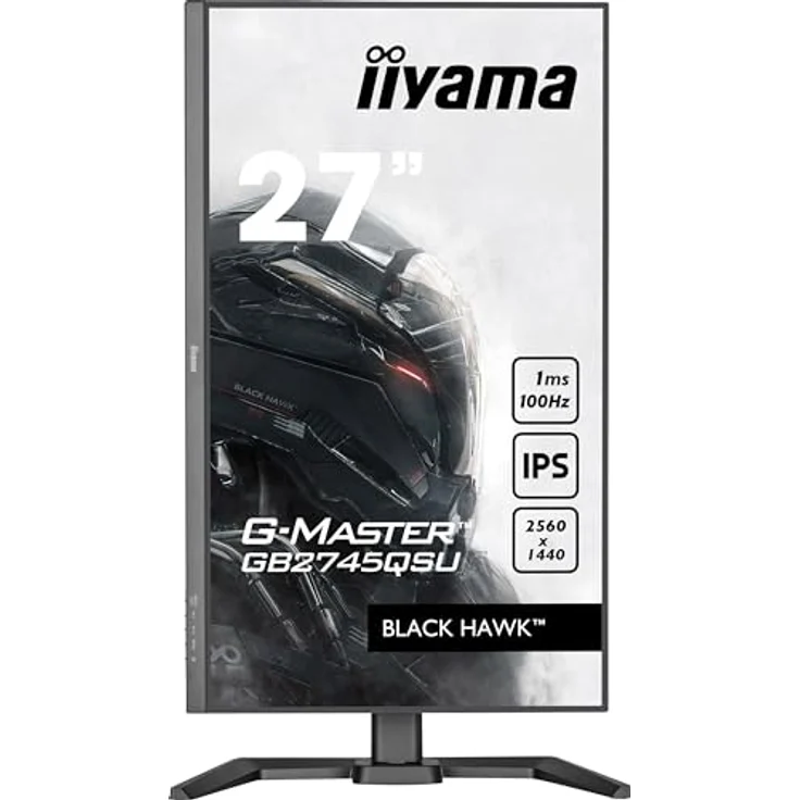 iiyama G-MASTER Black Hawk GB2745QSU-B1 68,5cm 27" IPS LED Gaming Monitor WQHD 100 Hz HDMI DP USB3.2 1ms FreeSync Höhenverstellung Pivot schwarz – Bild 2
