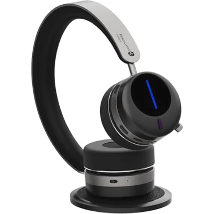 Alcatel-Lucent Enterprise ALE AH80 Bluetooth Headset – Hybrid Active Noise Cancellation, 40ms Low Latency, Wireless Charging, Touch Control – Bild 2