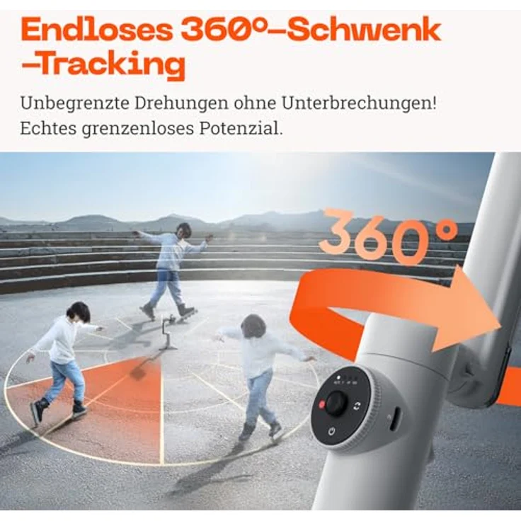 Insta360 Flow Pro - KI-gestützter Smartphone-Gimbal-Stabilisator mit 3-Achsen, Apple DockKit-Integration, Unbegrenztes 360°-Schwenk-Tracking, Stativ integriert, Zusammenklappbar & mobil – Bild 5